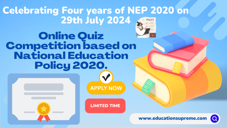 online quiz competition on National Education Policy 2020.