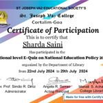 the National Education Policy (NEP) 2020 Quiz Certificate.