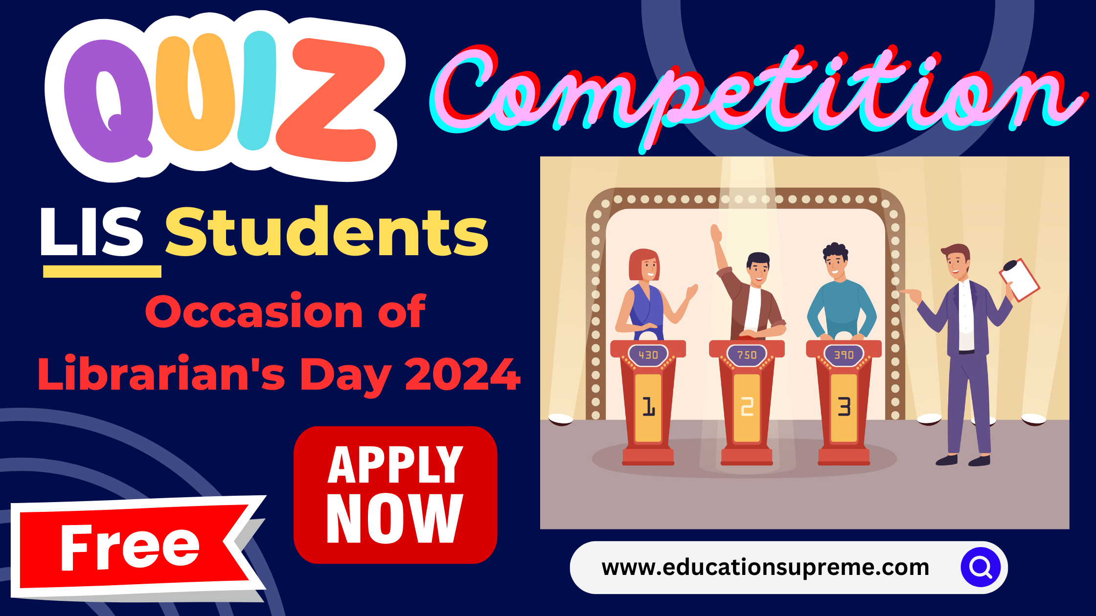 Online Quiz Competition for LIS students On the occasion of Librarians Day 202