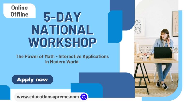 Workshop on The Power of Math Interactive Applications in Modern Developments.