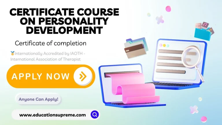 Online Certificate Course on Personality Development