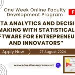 Data Analytics & Decision Making Statistical Software for Entrepreneurs & Innovators.