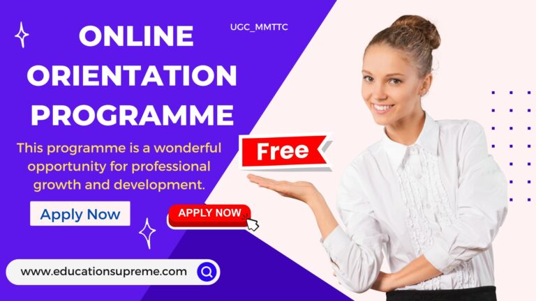 FreeOnline Orientation Programme UGC- MMTTC.