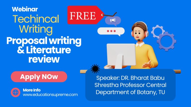 Webinar on Technical Writing Proposal Writing Literature Review.