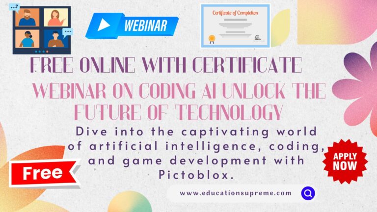 Free Online Webinar on Coding AI Unlock the future of technology with Certificate.