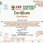 Mission-LiFE Awareness Quiz Contest Certificate.