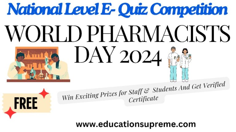 Online Quiz Competition on World Pharmacists Day 2024