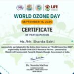 World Ozone Day 2024 Quiz Online Certificate.