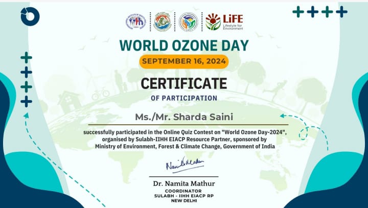 Online Quiz on World Ozone Day 2024 with Certificate