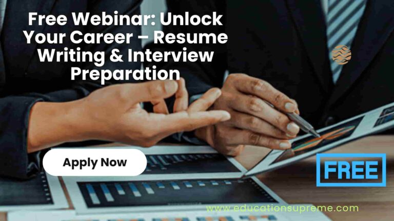 Free Webinar on Resume Writing & Interview Preparation