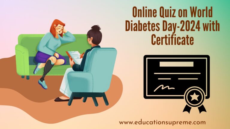 World Diabetes Day-2024 with Certificate