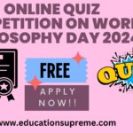 World Philosophy Day 2024 Quiz Competition Certificate