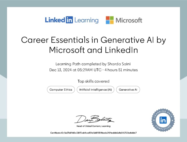 Exam Answers Career Essentials in Generative AI by Microsoft and LinkedIn Certification