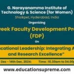 Online FDP Education Leadership: Integrating AI, EI, Research Excellence.