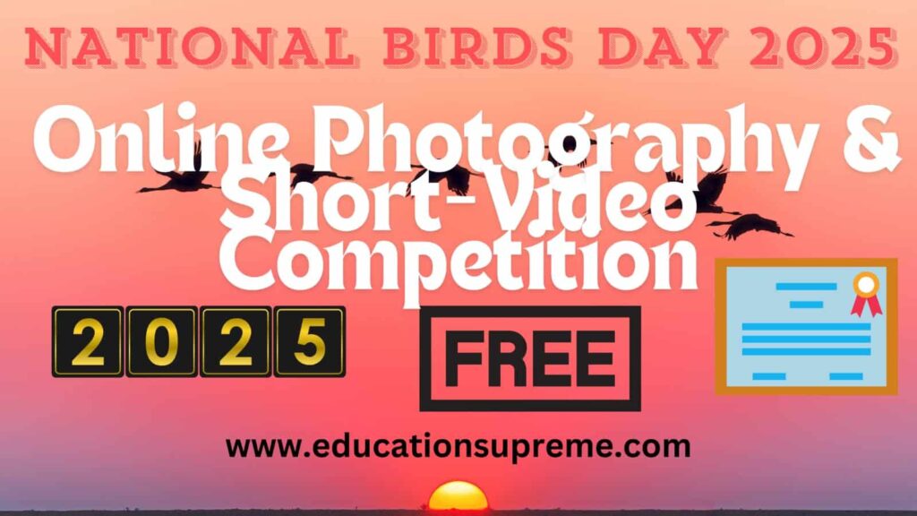 National Bird Day Photography Short Video Competition Education Supreme