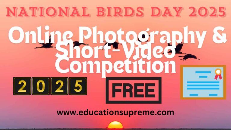 National Bird Day Online Photography & Short-Video Competition