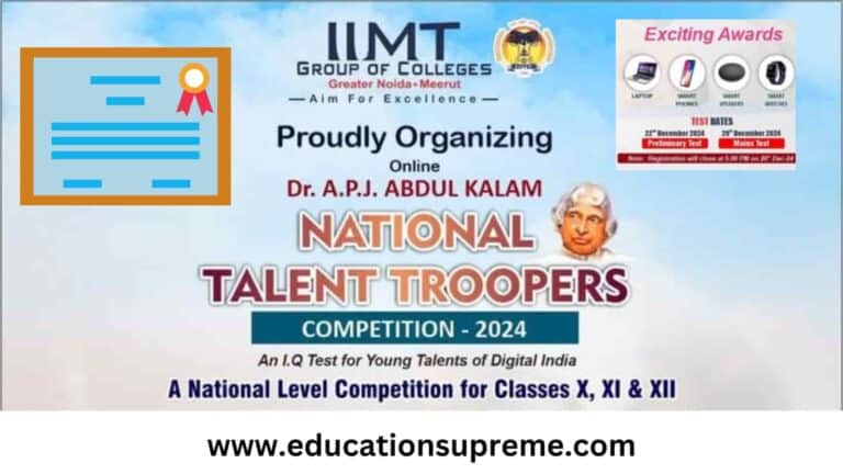 Free National Talent Troopers 2024 Competition Online with Prizes.