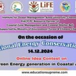 Online Idea Contest Green Energy generation in Coastal Areas Certificate.