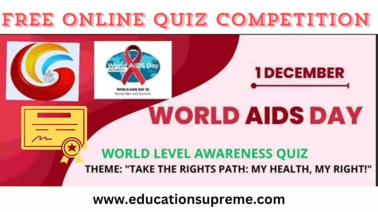 Quiz Competition World Aids Day 2024 Cderificate.