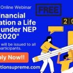 Financial Education a Life Skills under NEP 2020 Webinar Online.