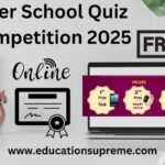 For 12th Class Students Inter School Quiz Competition 2025.