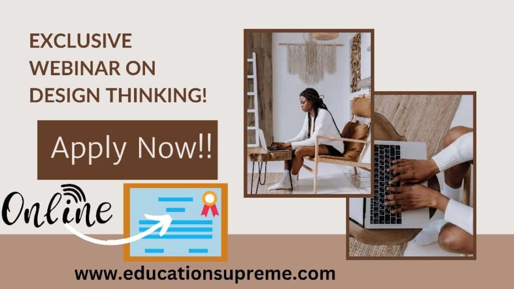 Webinar on Design Thinking Education Supreme